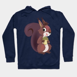 squirrel holds an acorn in its front paws Hoodie